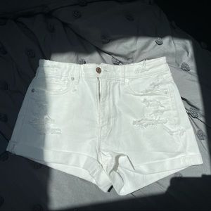 AE White Jean Shorts